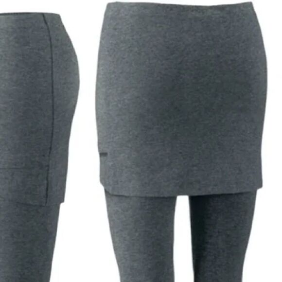 CABI | 5318 Skirted M Leggings Stretchy Modest Layered Look Size M Heather Gray - Picture 2 of 5